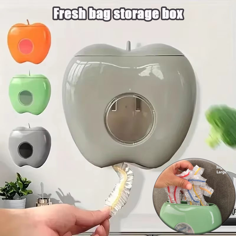 Food Storage Bag - กล่องเก็บถุงใส่อาหารแบบใส 1 ชิ้น ป้องกันฝุ่น ดึงออกได้ สำหรับตู้เย็นและตู้เก็บของ