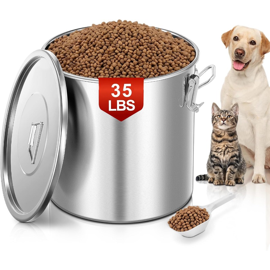 ภาชนะเก็บอาหารสุนัขสแตนเลสสตีล - Food Storage Containers บทวิจารณ์และราคา