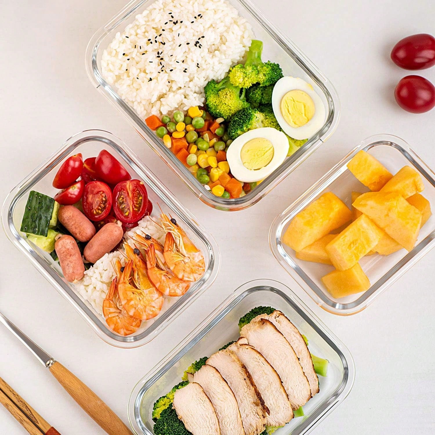 ชุดกล่องแก้วสำหรับเตรียมอาหาร  - Food Storage Meals บทวิจารณ์และราคา
