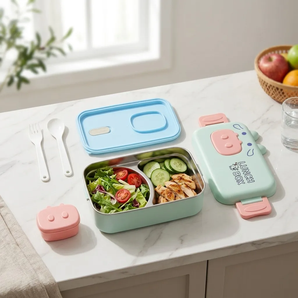 กล่องเบนโตะสแตนเลส 304 กล่องอา - Food Storage With Dividers บทวิจารณ์และราคา