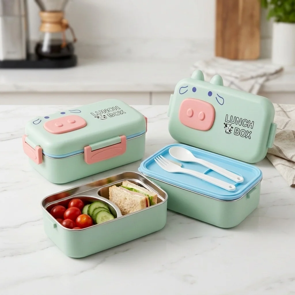 กล่องเบนโตะสแตนเลส 304 กล่องอา - Food Storage With Dividers บทวิจารณ์และราคา