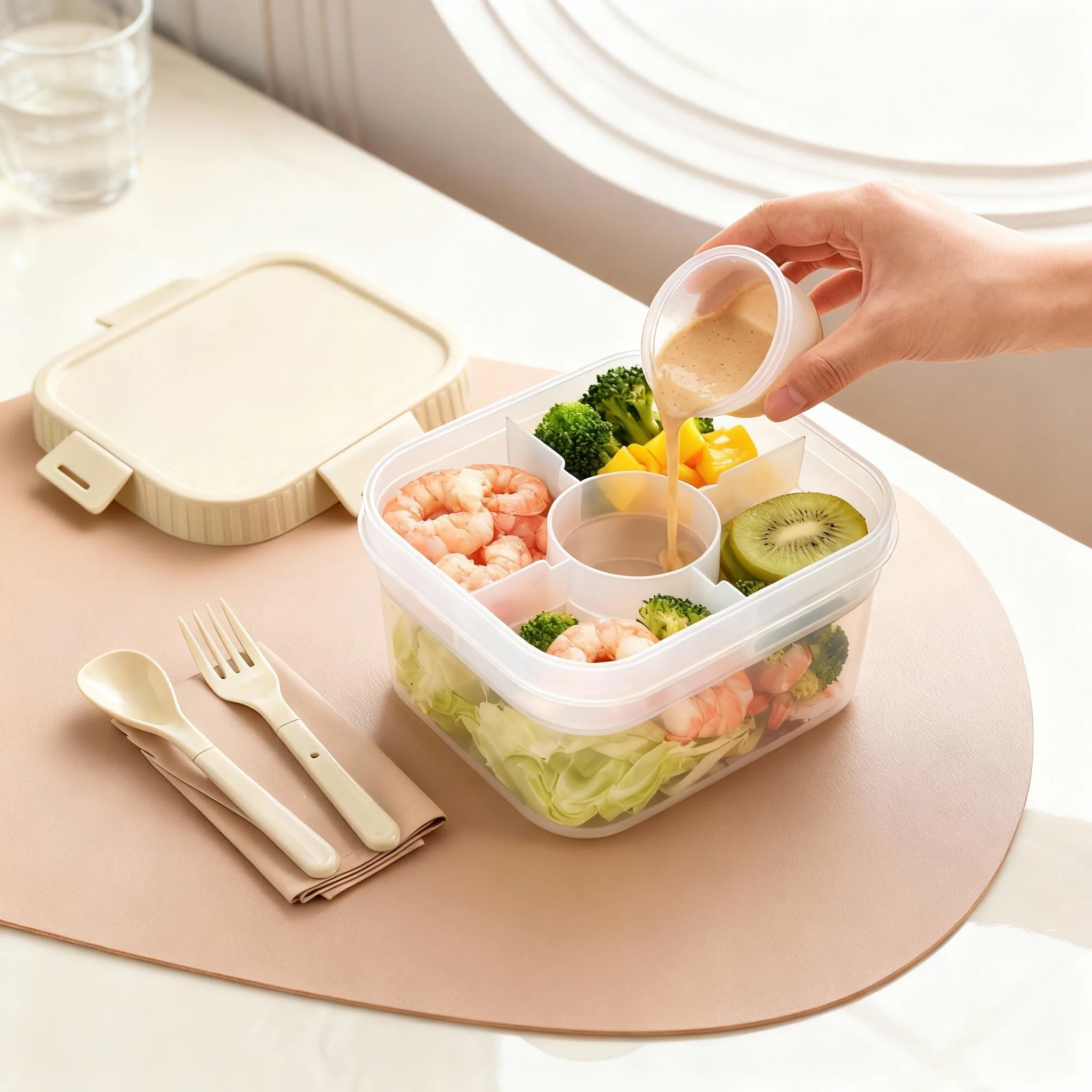 กล่องอาหารกลางวันพลาสติกแบบพกพ - Food Storage Oven Safe บทวิจารณ์และราคา