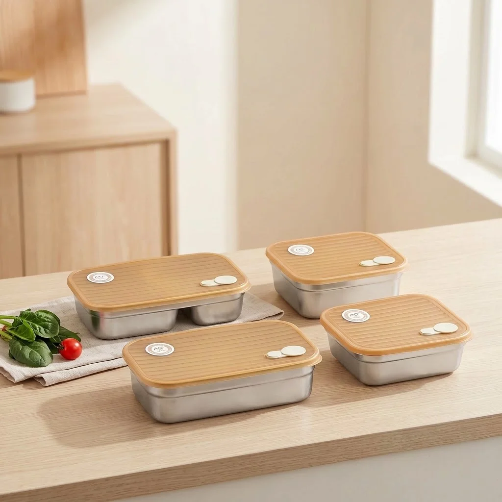 กล่องเบนโตะสแตนเลส 304 กล่องอา - Food Storage With Dividers บทวิจารณ์และราคา