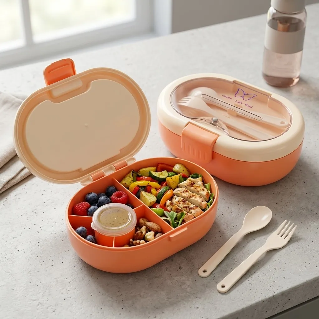 กล่องอาหารกลางวันแบบเบนโตทำจาก - Food Storage With Dividers บทวิจารณ์และราคา